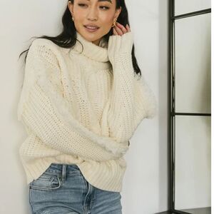Bohme Cream Turtleneck Sweater